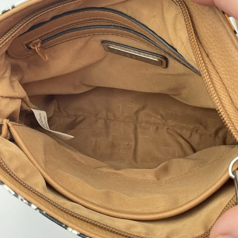 Rosetti Butterfly Print Crossbody Purse Tan Faux Leather Shoulder Bag 8